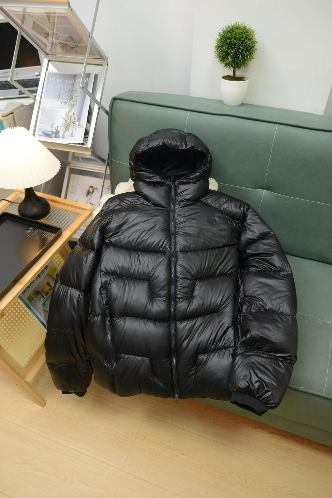Hooded Duck Down Jacket Unisex Outdoor Warm  Water-proof Woman Man with Pocket
