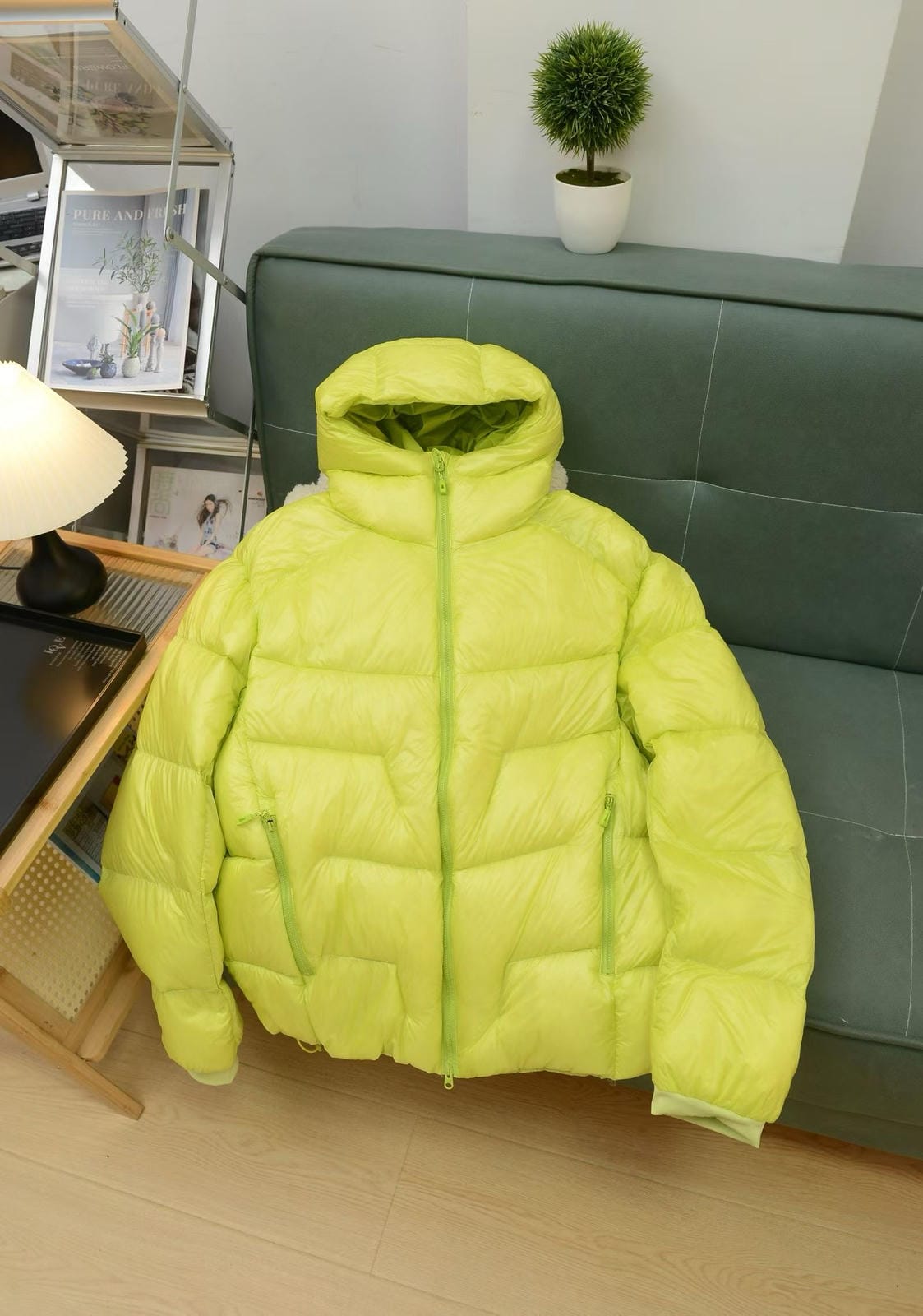 Hooded Duck Down Jacket Unisex Outdoor Warm  Water-proof Woman Man with Pocket