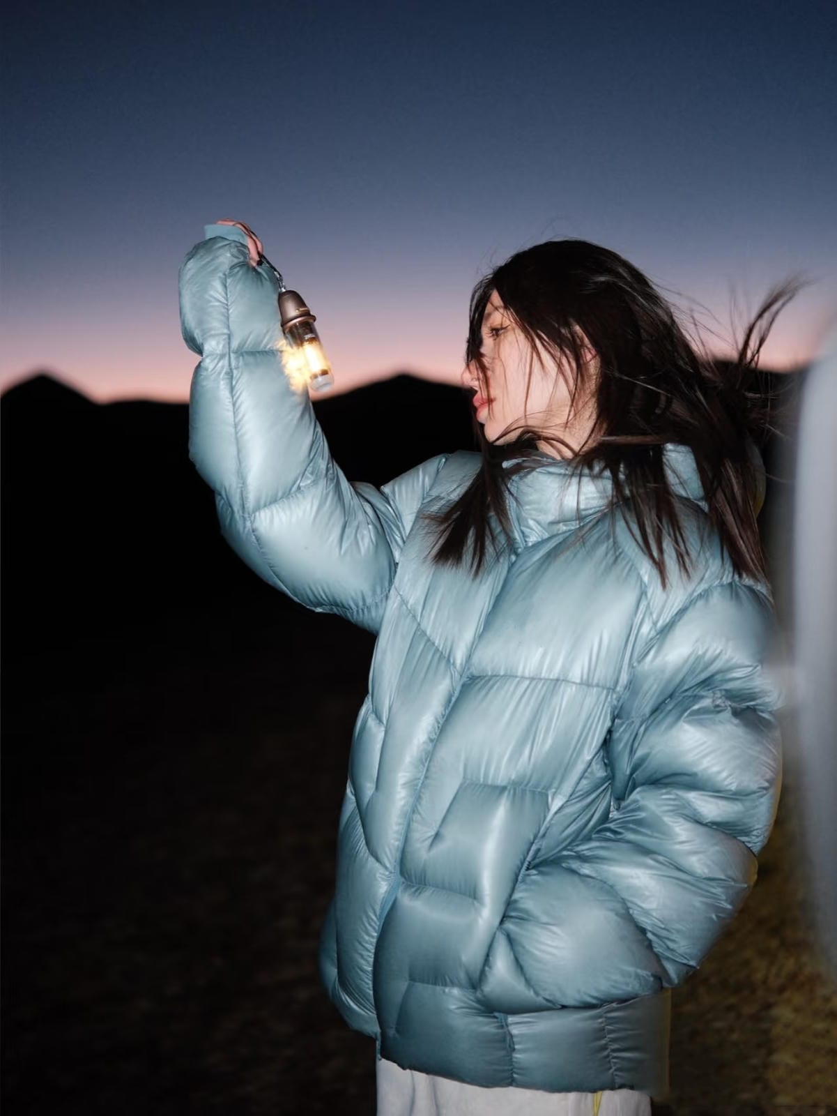 Hooded Duck Down Jacket Unisex Outdoor Warm  Water-proof Woman Man with Pocket