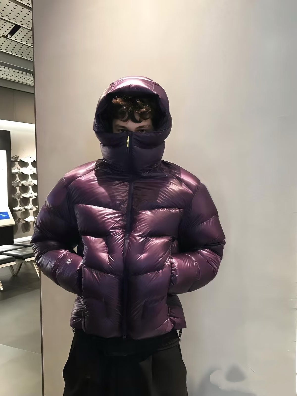 Hooded Duck Down Jacket Unisex Outdoor Warm  Water-proof Woman Man with Pocket