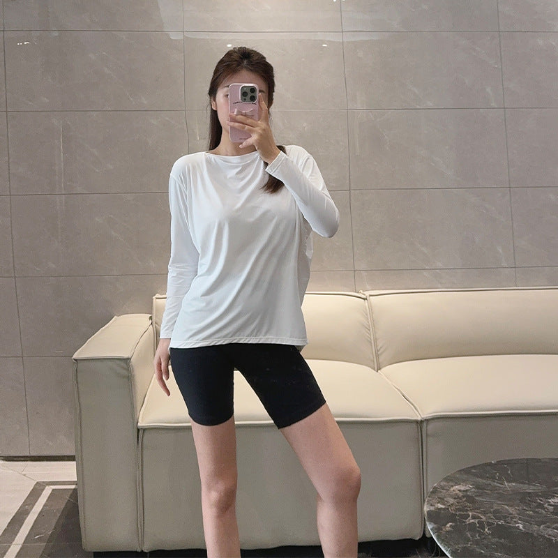 Action Yoga Wear Sun Protection Cool Sports Top Long Sleeve Versatile Base Layer Casual active wear woman