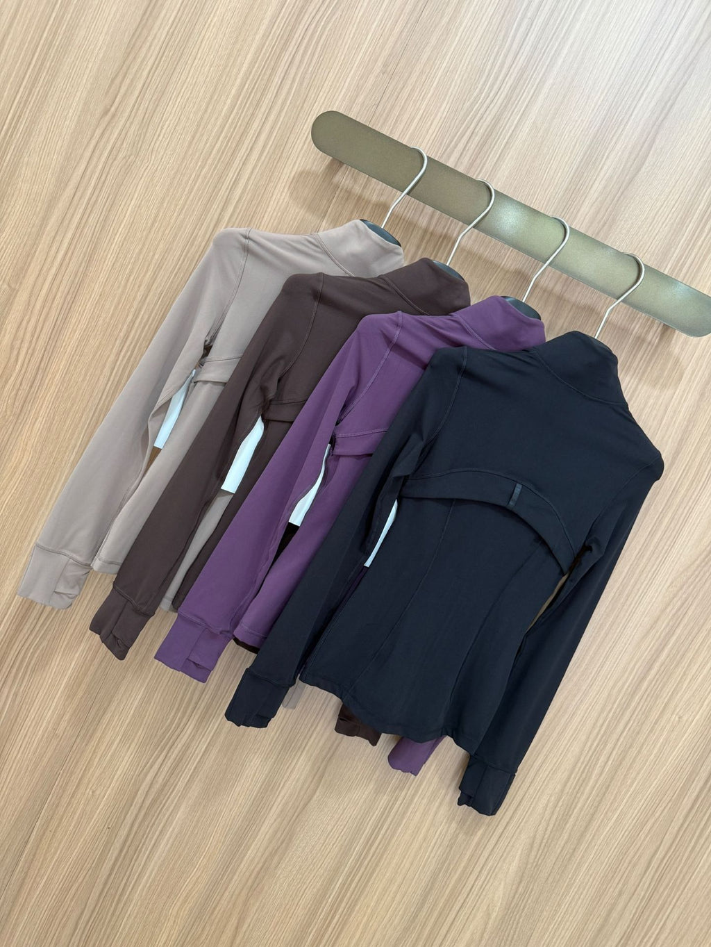 *define Gold Zipper Stand Collar Yoga Shirt lulu The same style slim-fit slimming sports fitness running jacket coat