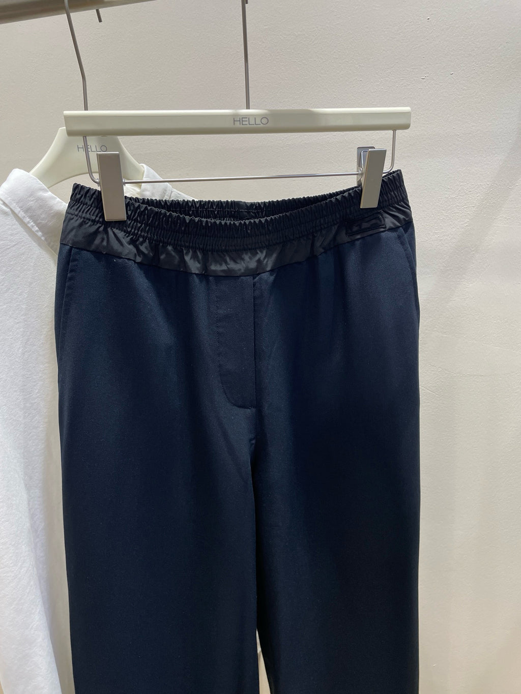 Women's High-Waist Stretchy Wide-Leg Pants Dark Blue Dark Grey S M L