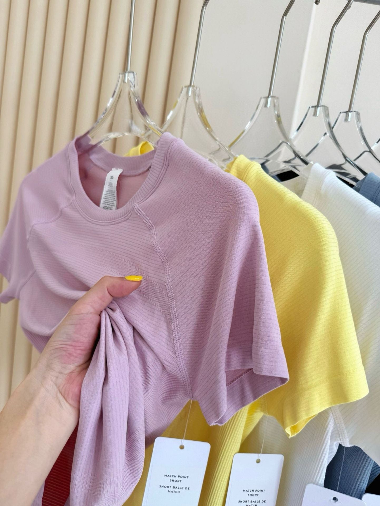 *ALO Nude Seamless Running Short Sleeve Summer Quick-Dry Sports Fitness Running Training Breathable Yoga One-Piece Fabric T