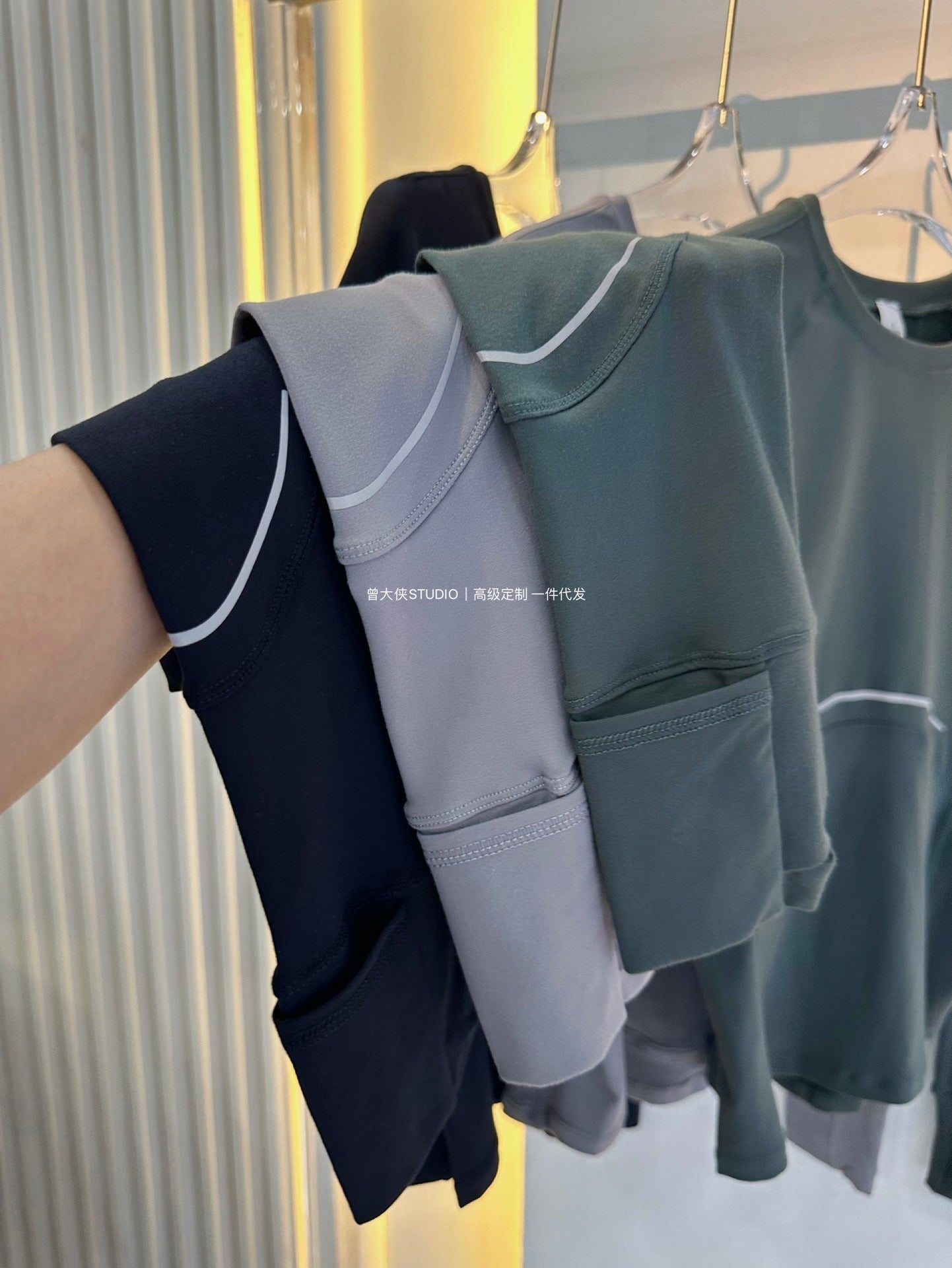 *lulu Same Style Rulu Reflective strip long sleeve T Shirt Quick-Dry Breathable Fitness Round Neck Slim Fit Yoga Top Slimming Shirt