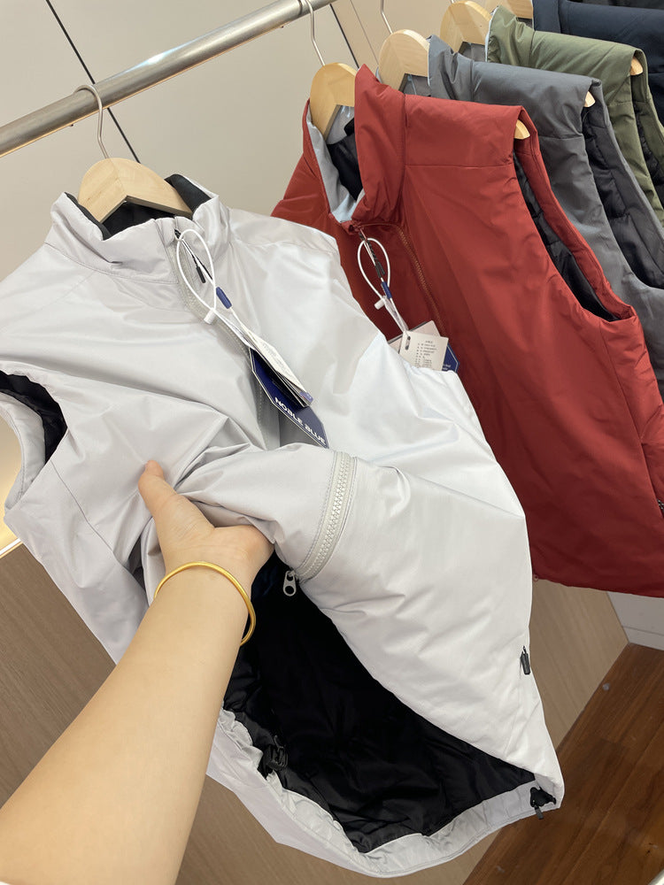 "Bird"AT0M Series！Warmer than down P Cotton！Autumn and Winter Men's Export Stand Collar Vest