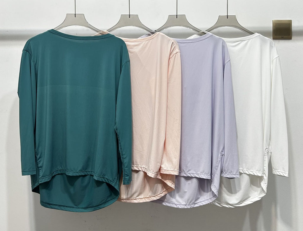 Action Yoga Wear Sun Protection Cool Sports Top Long Sleeve Versatile Base Layer Casual active wear woman