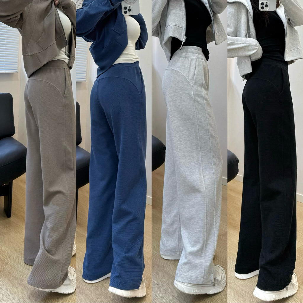 Women's Scu Waffle Texture Activewear Hoodie Pants Set Durable Casual All Seasons Athletic Breathable