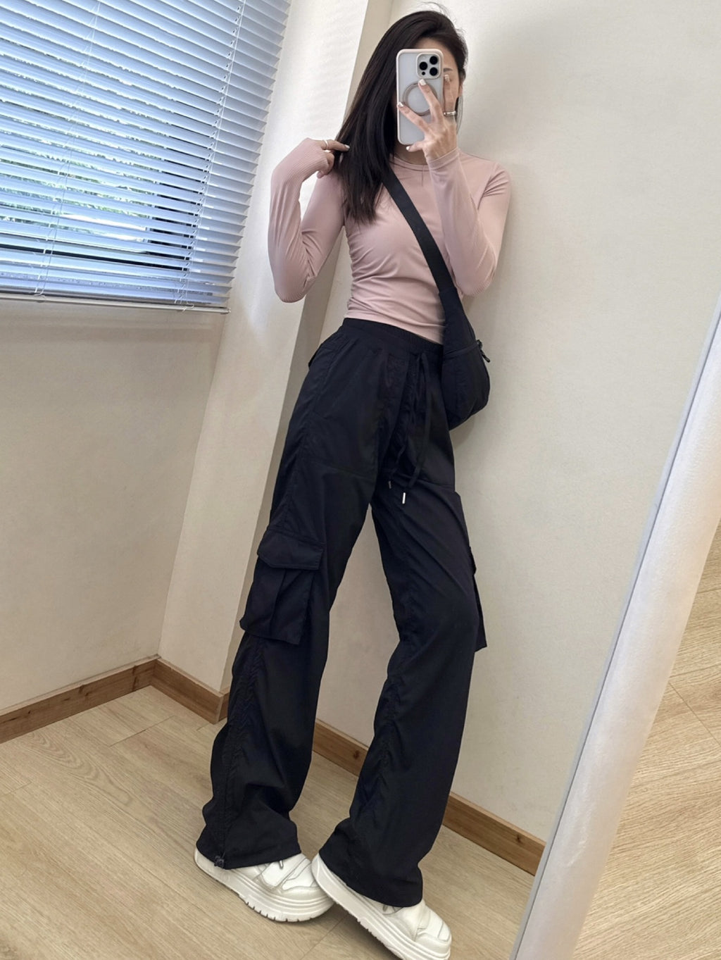 Dance Studio Workwear Loose Pants Lightweight Outdoor Quick-Dry Casual Sports High-Waist Drawstring Straight-Leg Pants for Women