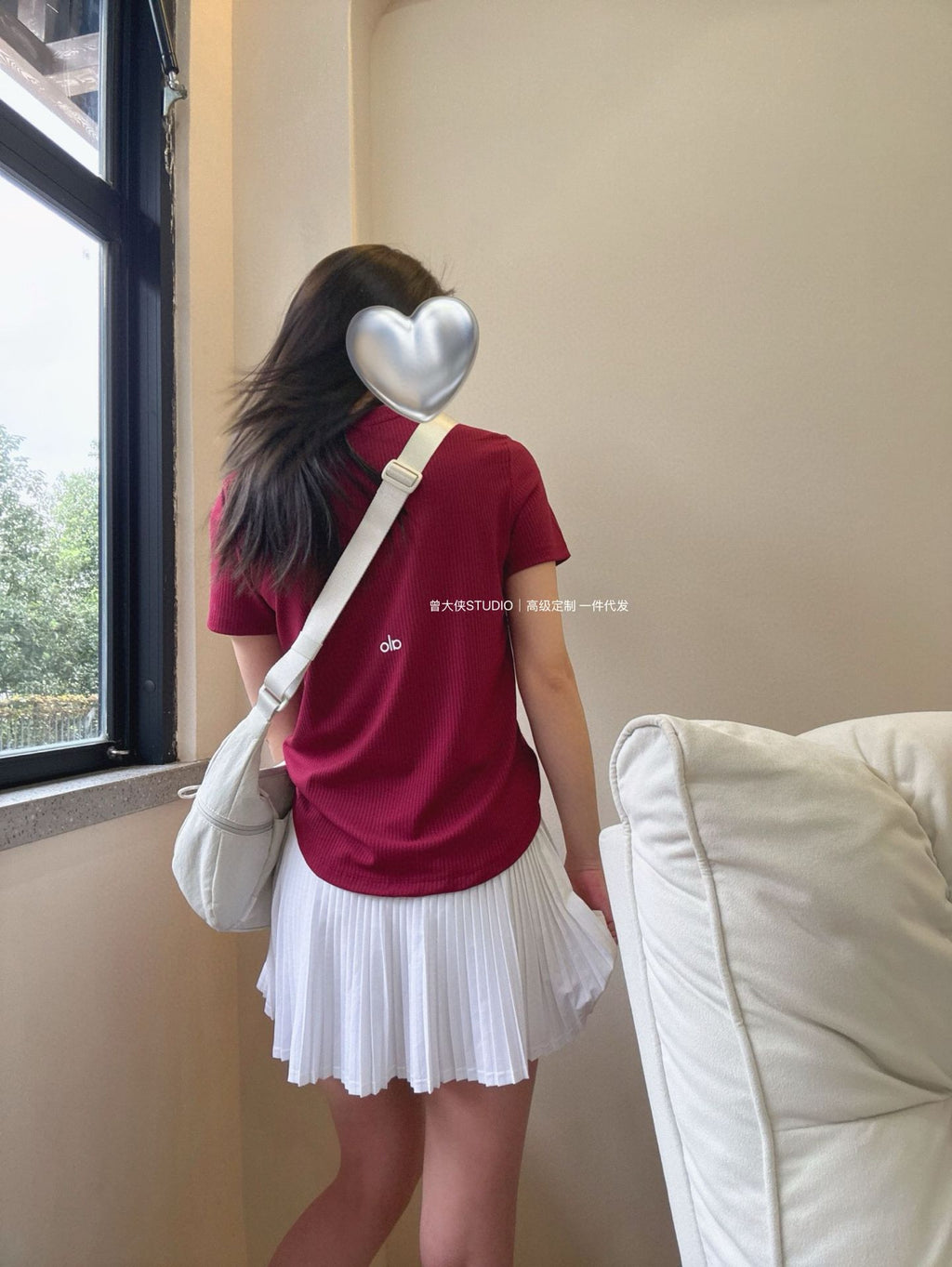 *Alo Curved Hem Short Sleeve25Summer Outdoor Casual Basic Anti-Stripe Versatile Breathable Round Neck Slimming T New T-shirt