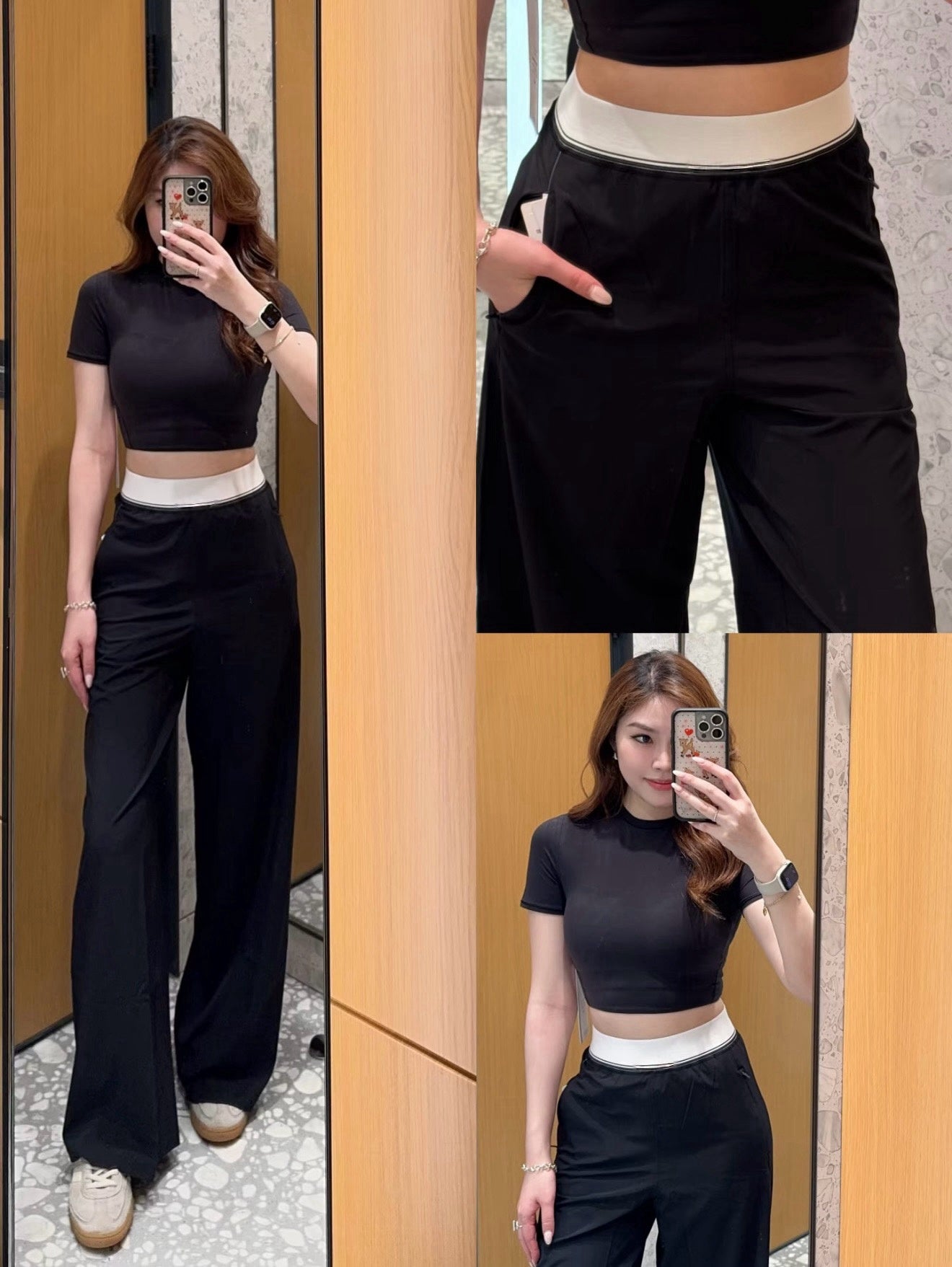 Swift Women's High-Waist Wide-Leg Pants Lightweight Breathable Casual