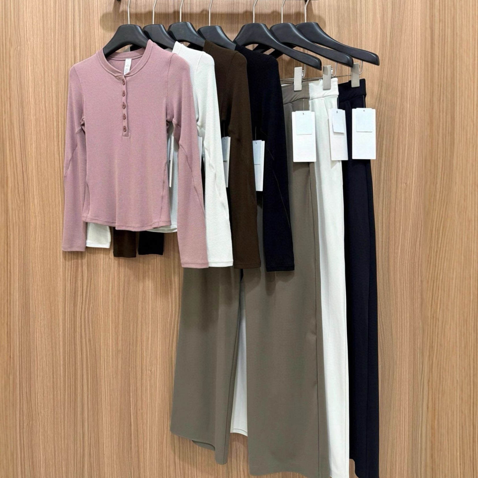 *lulu Same Style Hold Tight Modal Henley Shirt Slim Fit Yoga Fitness Sports Base Layer T Women's T-shirt