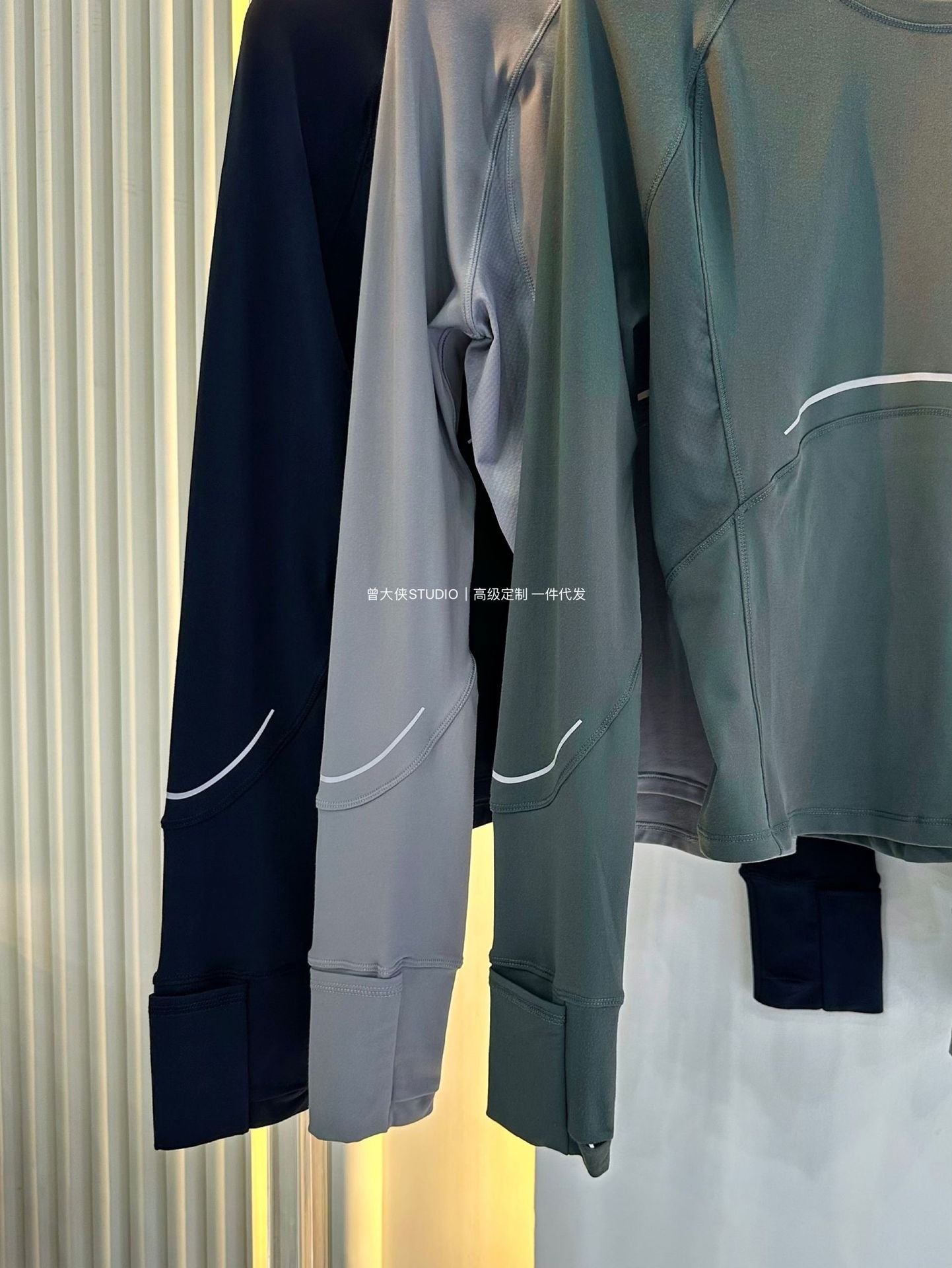 *lulu Same Style Rulu Reflective strip long sleeve T Shirt Quick-Dry Breathable Fitness Round Neck Slim Fit Yoga Top Slimming Shirt