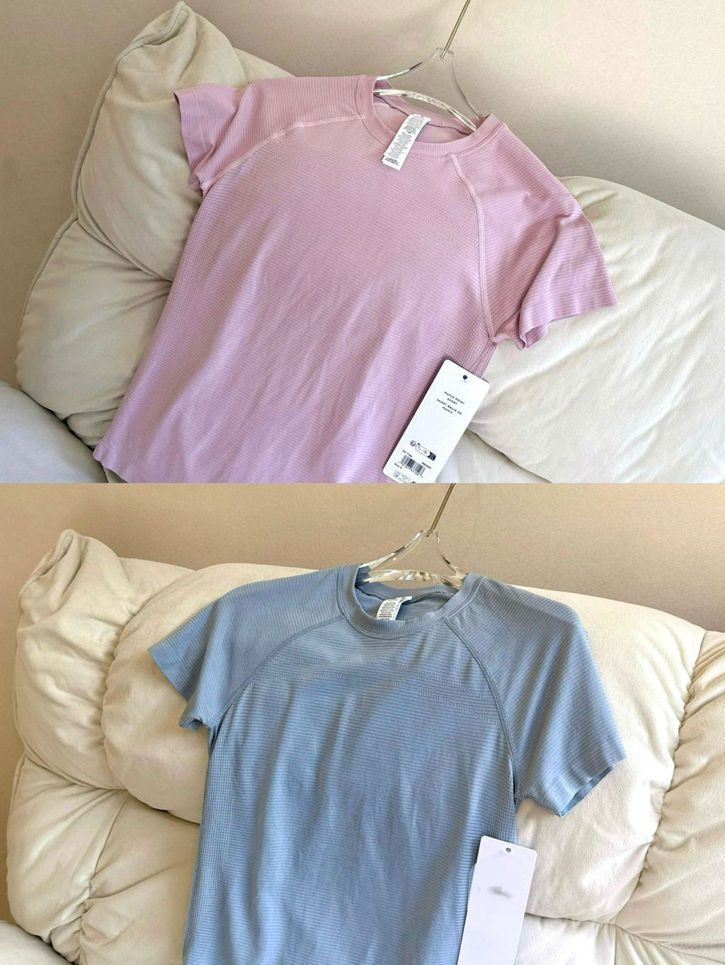 *ALO Nude Seamless Running Short Sleeve Summer Quick-Dry Sports Fitness Running Training Breathable Yoga One-Piece Fabric T