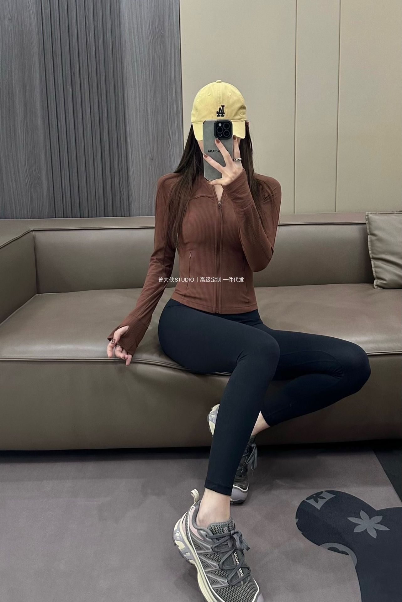 *Define Short Threaded Jacket lulu Yoga clothing for women, slim-fit outdoor fitness sun-protective sports slimming jacket