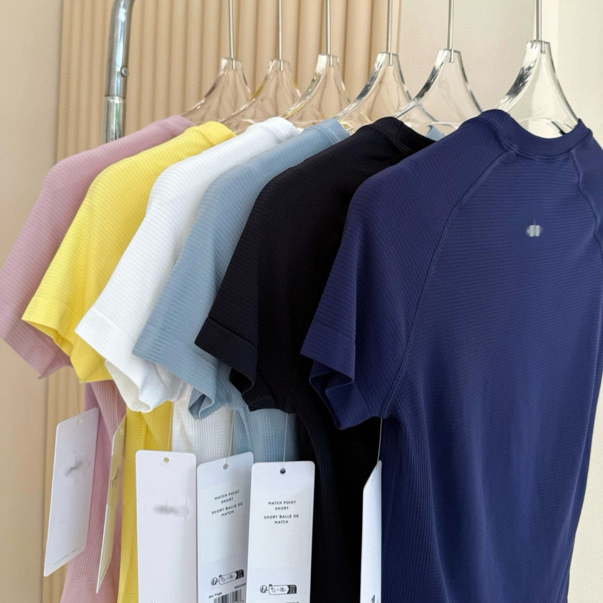 *ALO Nude Seamless Running Short Sleeve Summer Quick-Dry Sports Fitness Running Training Breathable Yoga One-Piece Fabric T