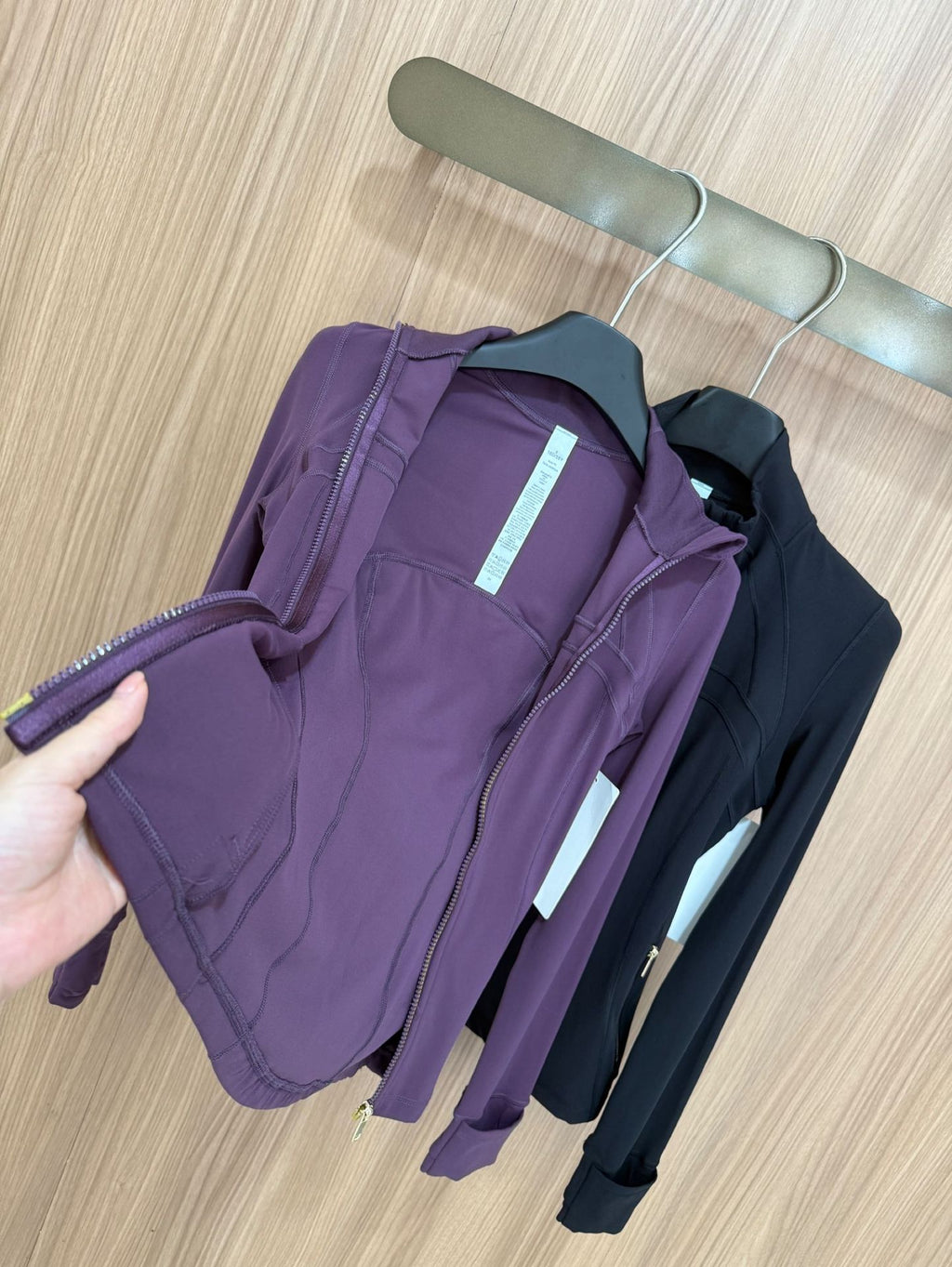 *define Gold Zipper Stand Collar Yoga Shirt lulu The same style slim-fit slimming sports fitness running jacket coat