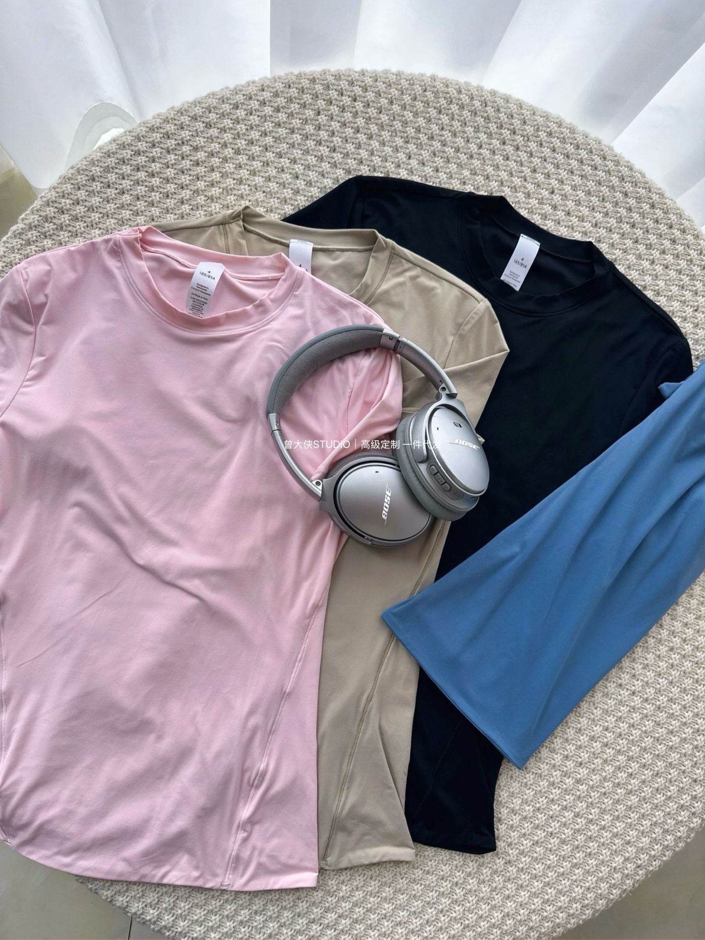 *Lulu Same Style Nulu Double Layer Slim Waist Bare Feel Short Sleeve Casual Sports Ultra Soft Slim Fit Versatile Slimming T Women's T-shirt