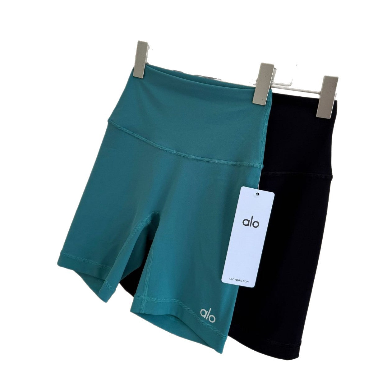 *Alo 7Inch Yoga Cycling Pants High Waist Running Sports Fitness Training Shorts Women Four Hot Pants Outer Wear Women