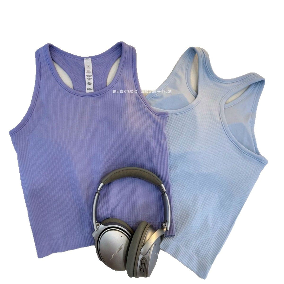 *lulu Yoga EBB Vest Candy Color Sports Sweat-Absorbent Breathable Quick-Drying Soft Running Fitness Bra with Chest Pad