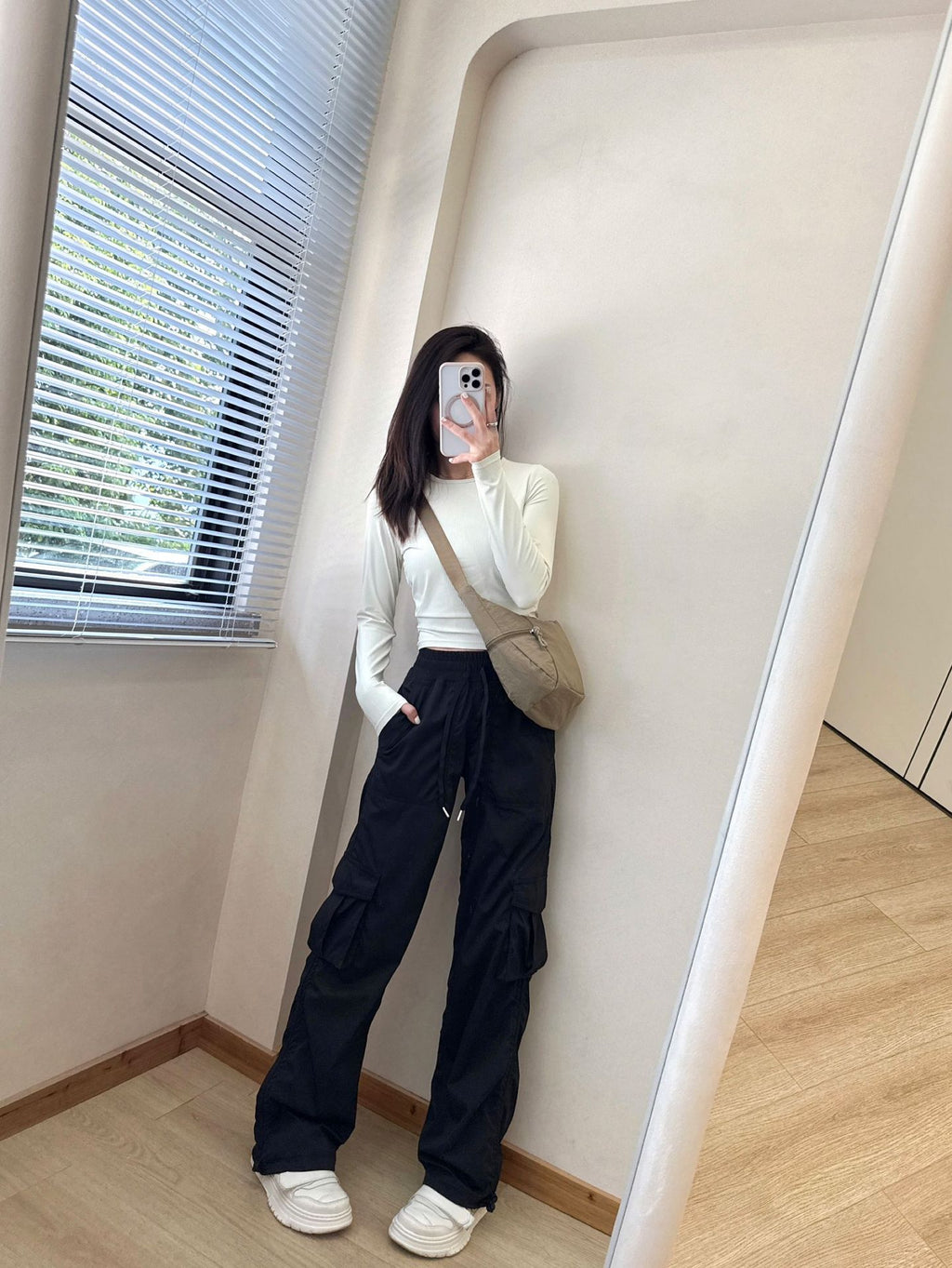 Dance Studio Workwear Loose Pants Lightweight Outdoor Quick-Dry Casual Sports High-Waist Drawstring Straight-Leg Pants for Women