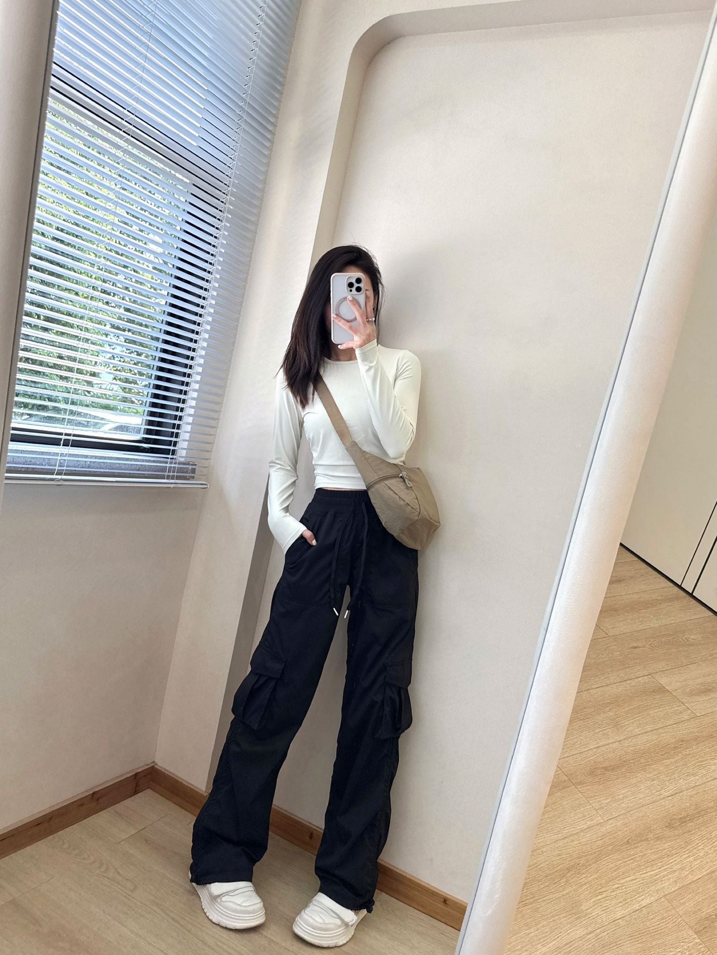 Dance Studio Workwear Loose Pants Lightweight Outdoor Quick-Dry Casual Sports High-Waist Drawstring Straight-Leg Pants for Women