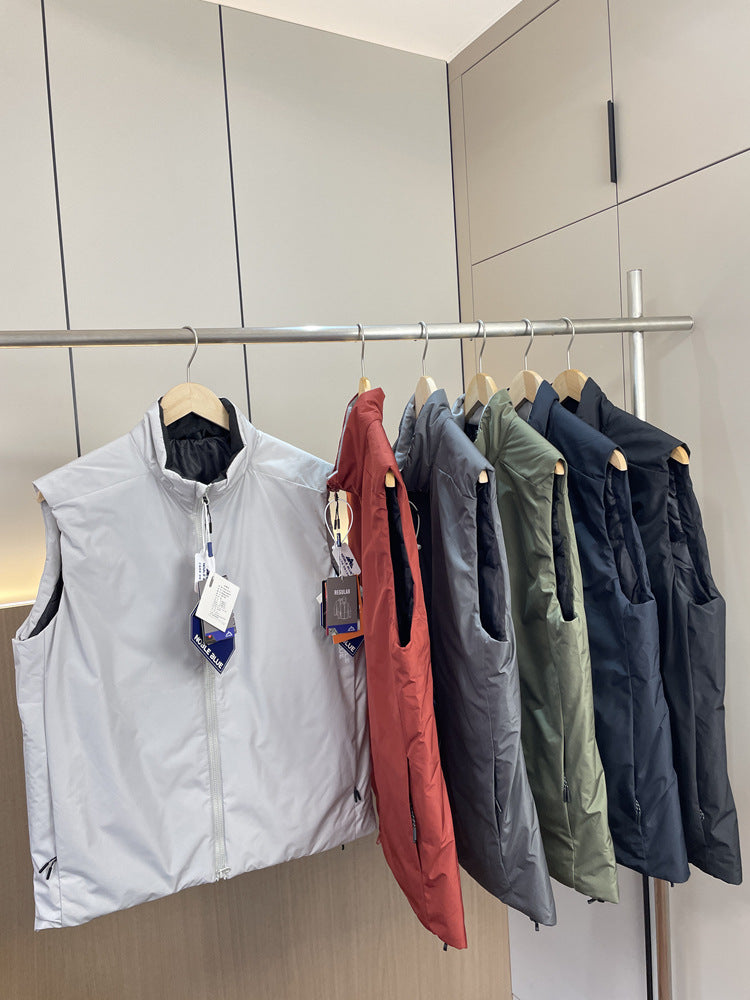 "Bird"AT0M Series！Warmer than down P Cotton！Autumn and Winter Men's Export Stand Collar Vest