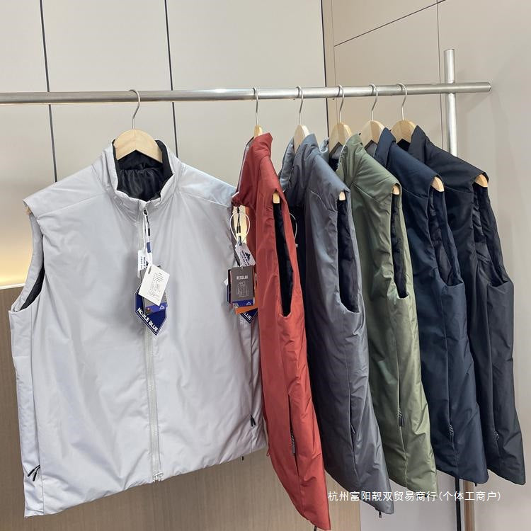 "Bird"AT0M Series！Warmer than down P Cotton！Autumn and Winter Men's Export Stand Collar Vest