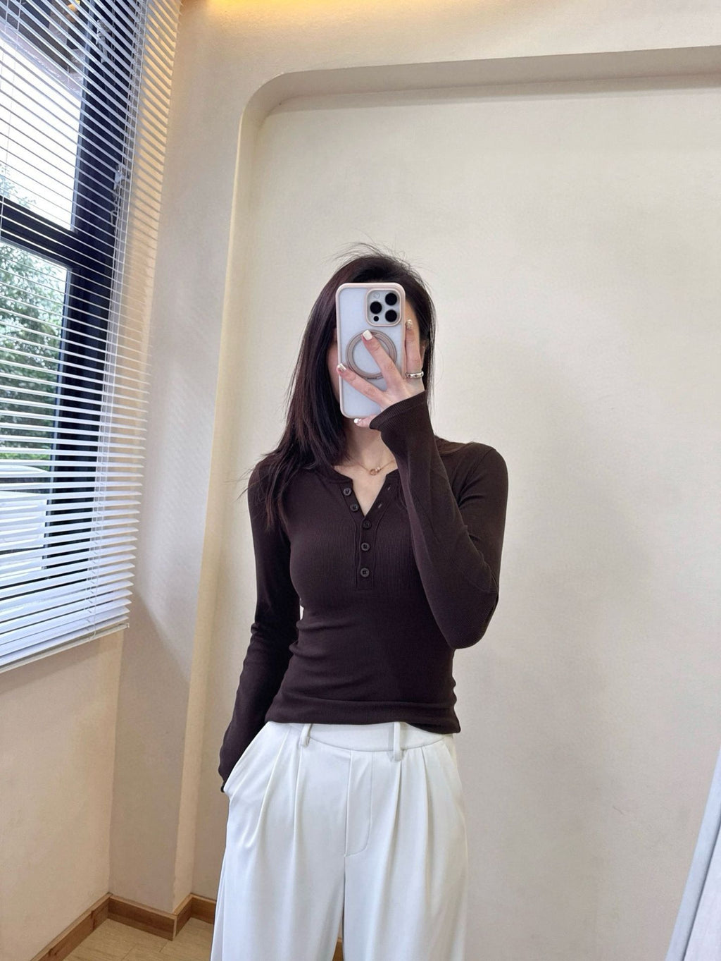 *lulu Same Style Hold Tight Modal Henley Shirt Slim Fit Yoga Fitness Sports Base Layer T Women's T-shirt