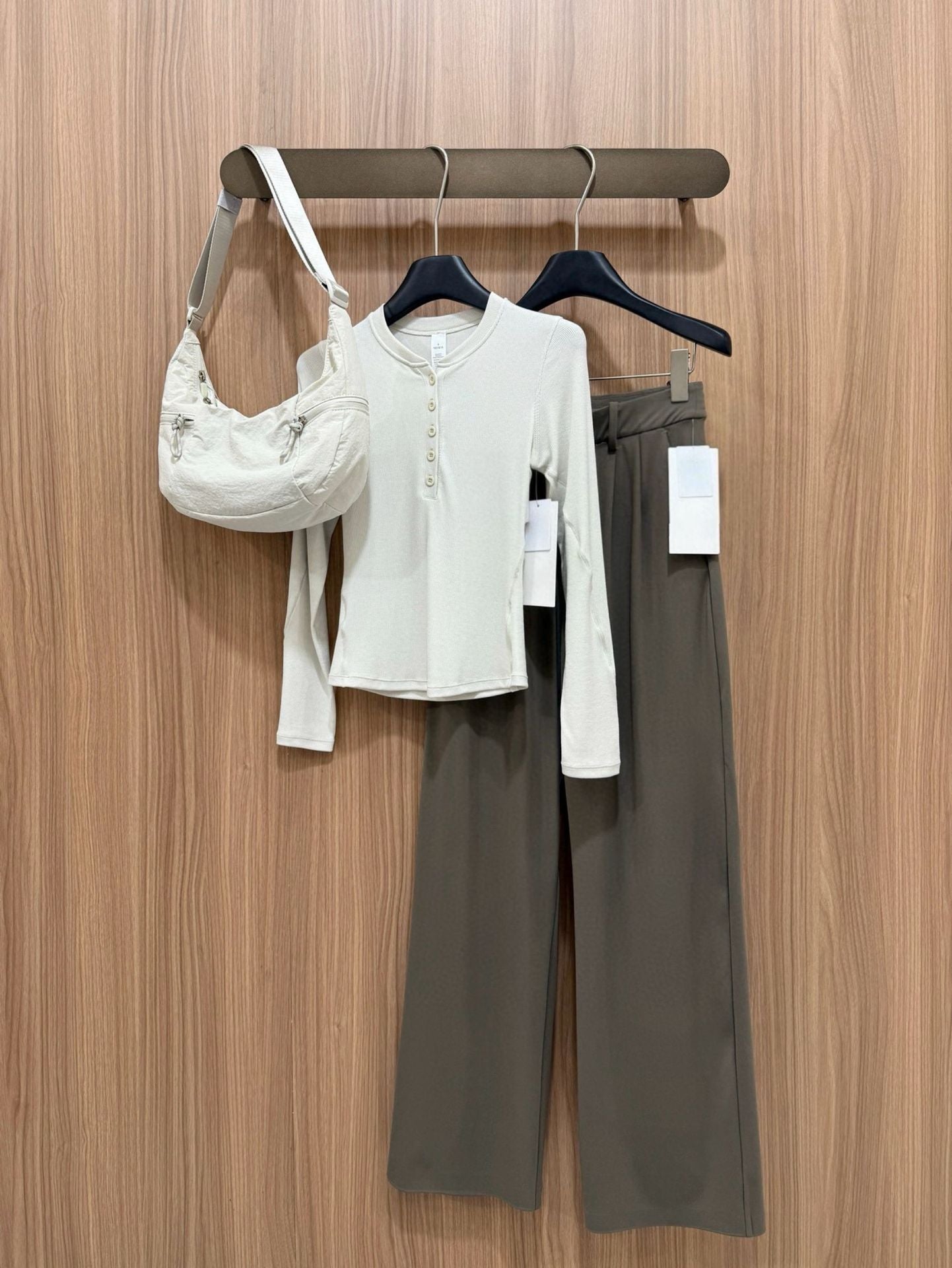 Daydrift Stretch Casual Trousers Draped Four-Way Stretch Elastic High Waist Lazy Loose Wide-Leg Pants for Women