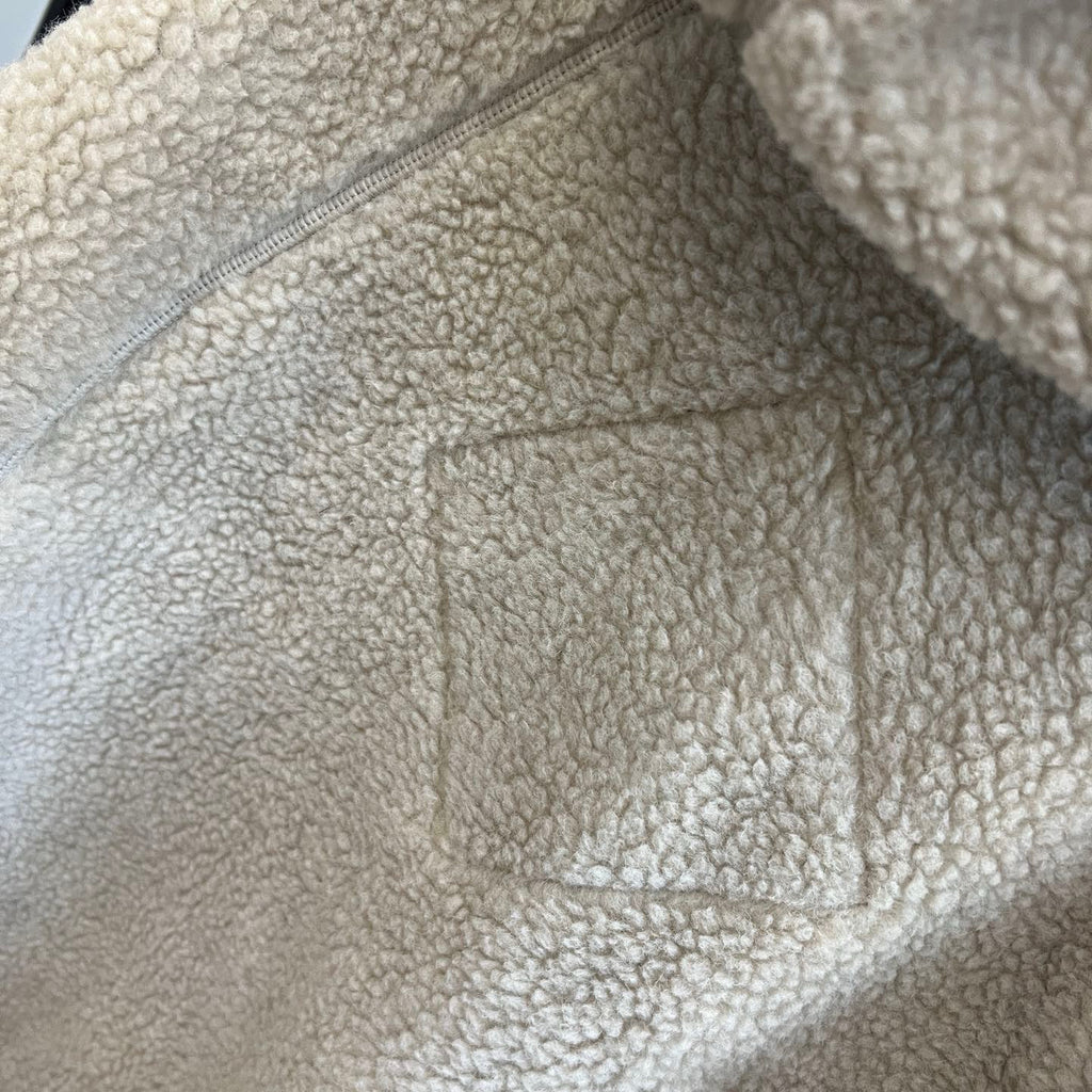 Women's Color Block Lamb Sherpa Fleece Jacket Stand Collar & Hooded Design Full Zipper Closure Warm & Cozy Outerwear