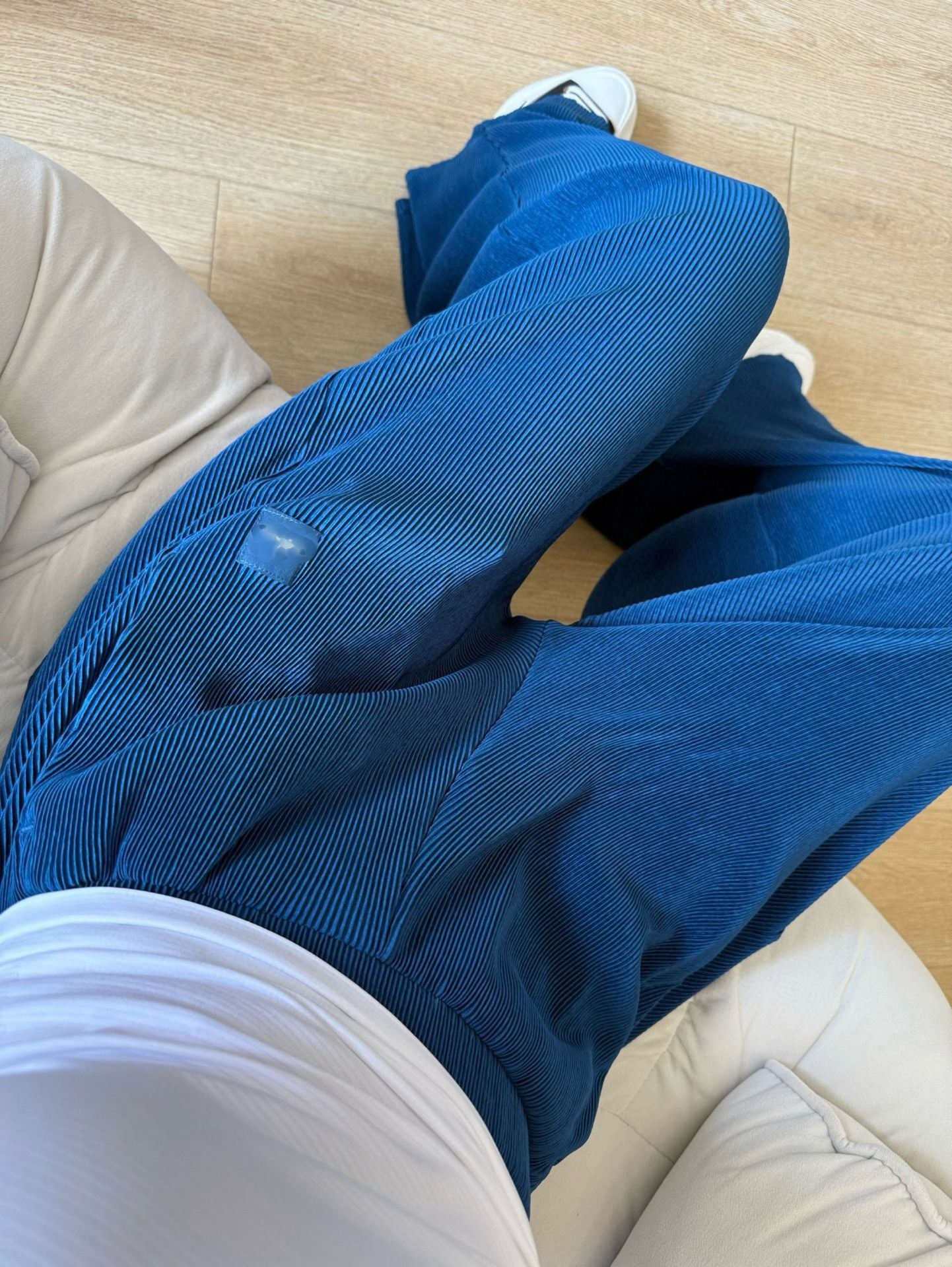 *Alo Higt Waist High Waist Organ Pleated Wide Leg Pants Soft Loose Slimming Pants Casual Lazy Floor Length