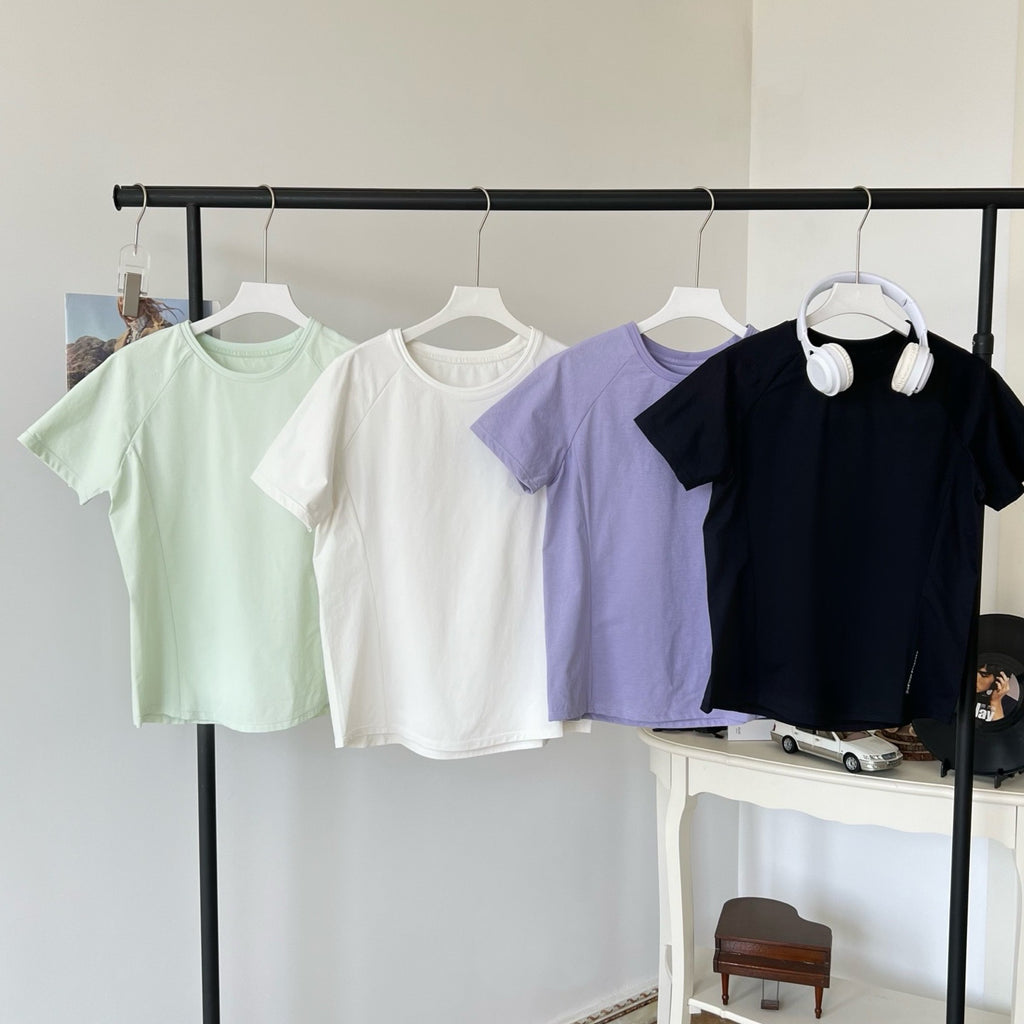 Women's Athletic T-Shirt Spring/Summer/Fall Moisture-Wicking Quick-Dry Polyester Activewear Breathable