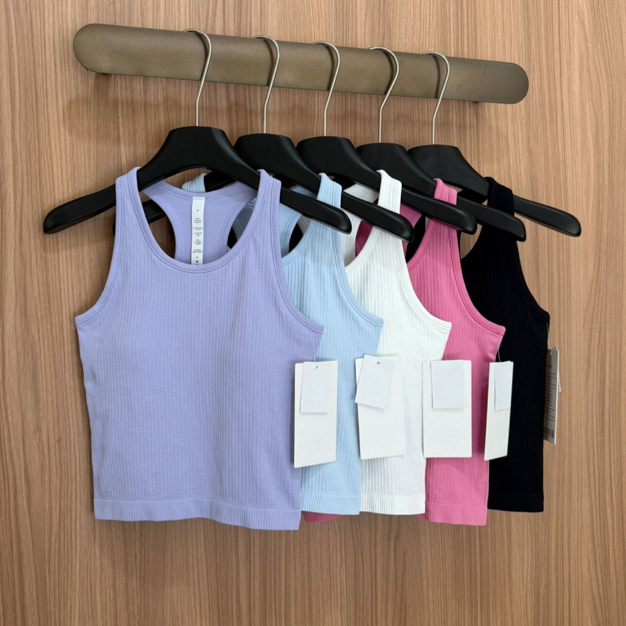 *lulu Yoga EBB Vest Candy Color Sports Sweat-Absorbent Breathable Quick-Drying Soft Running Fitness Bra with Chest Pad