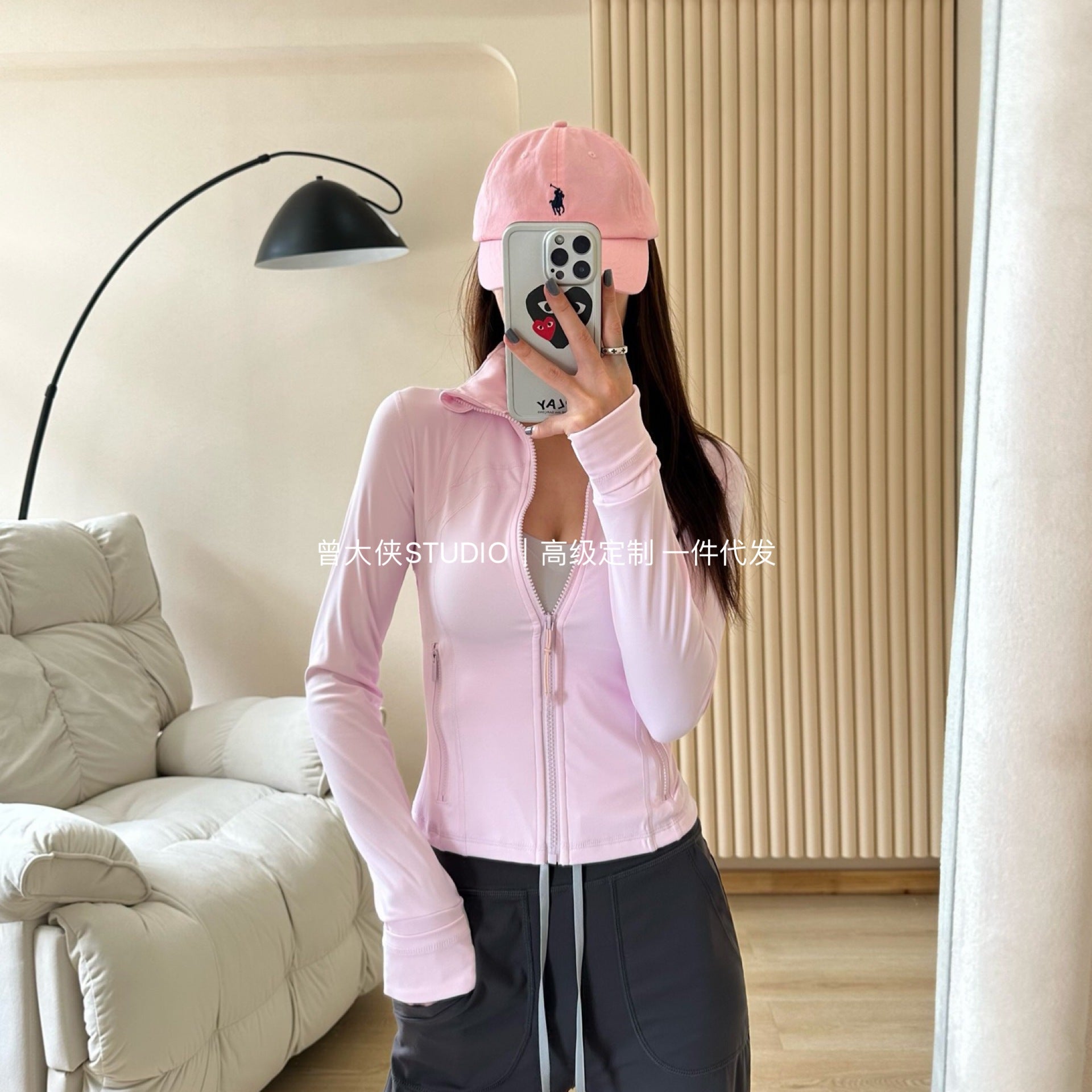 *Define Canada Short Style Cropped Yoga Sports Jacket Women's Slim Stand Collar Fitness Jacket Spring Women