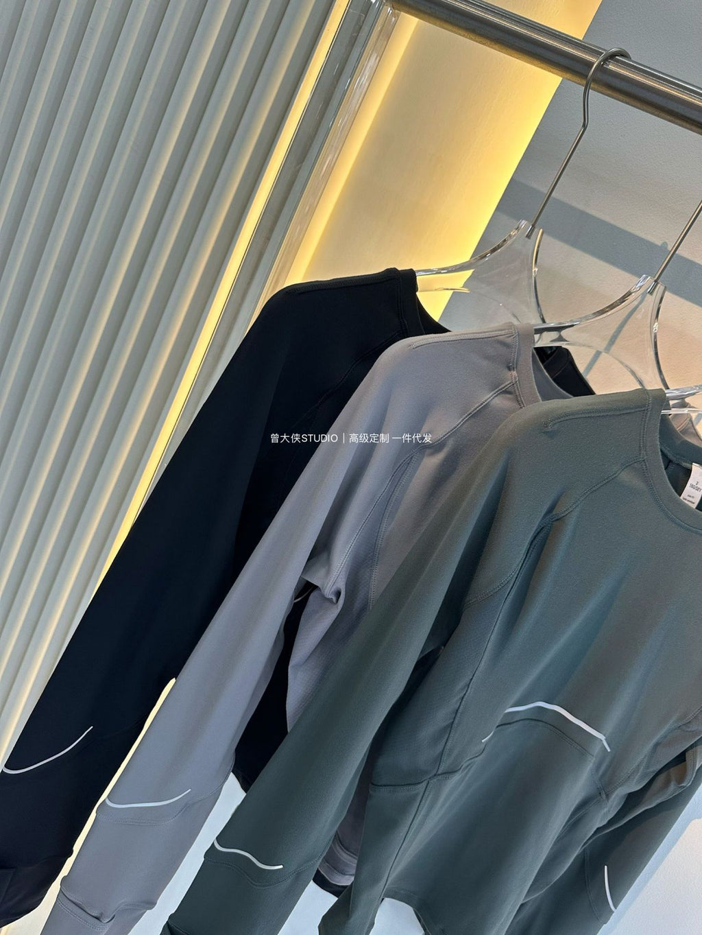 *lulu Same Style Rulu Reflective strip long sleeve T Shirt Quick-Dry Breathable Fitness Round Neck Slim Fit Yoga Top Slimming Shirt