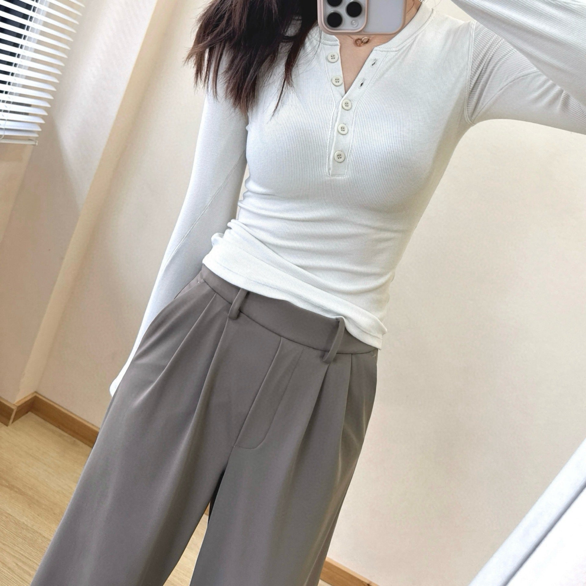 *lulu Same Style Hold Tight Modal Henley Shirt Slim Fit Yoga Fitness Sports Base Layer T Women's T-shirt