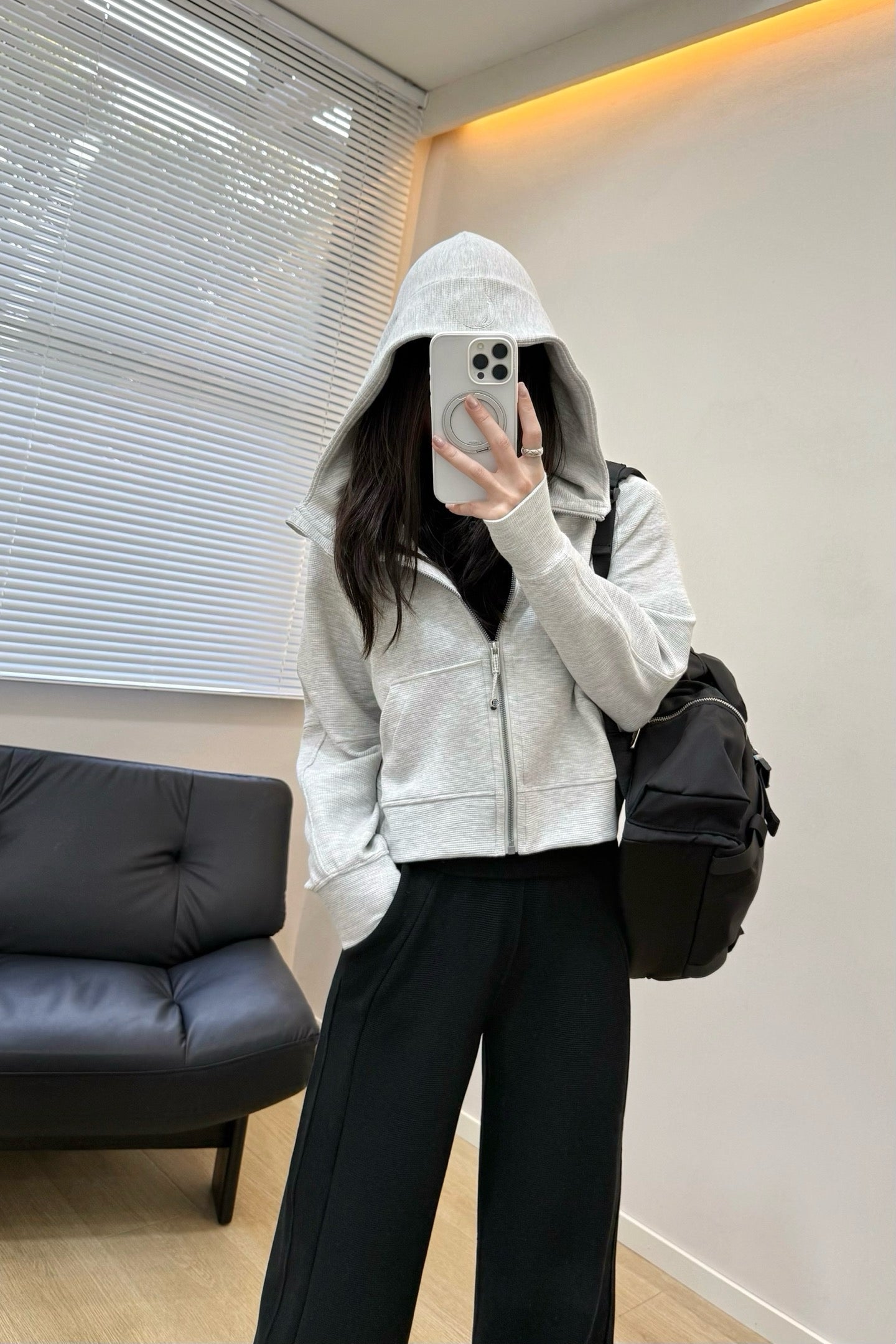 Women's Scu Waffle Texture Activewear Hoodie Pants Set Durable Casual All Seasons Athletic Breathable