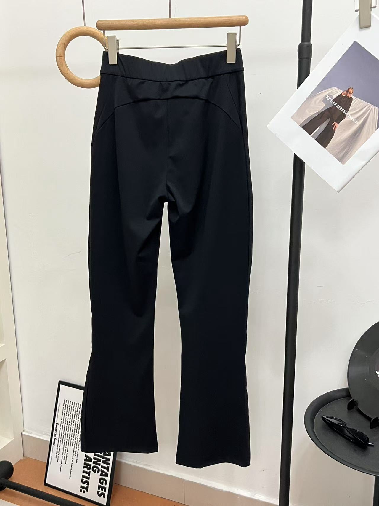 Women's Black High-Waist Stretchy Moisture-Wicking Activewear Pants