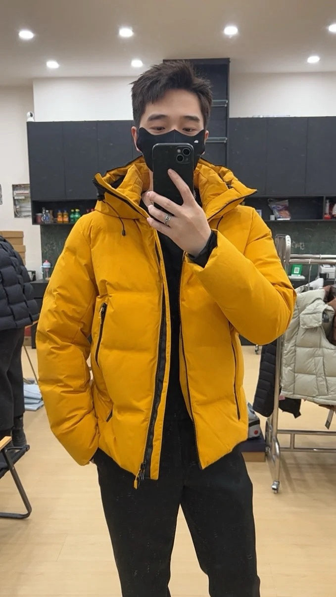 Flix and Ponyo Men's/Women's Waterproof Hooded Duck Down Puffer Jacket for Winter Outdoor Sports Unisex