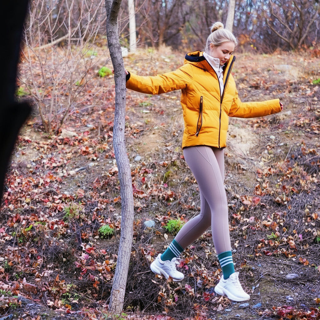 Flix and Ponyo Men's/Women's Waterproof Hooded Duck Down Puffer Jacket for Winter Outdoor Sports Unisex