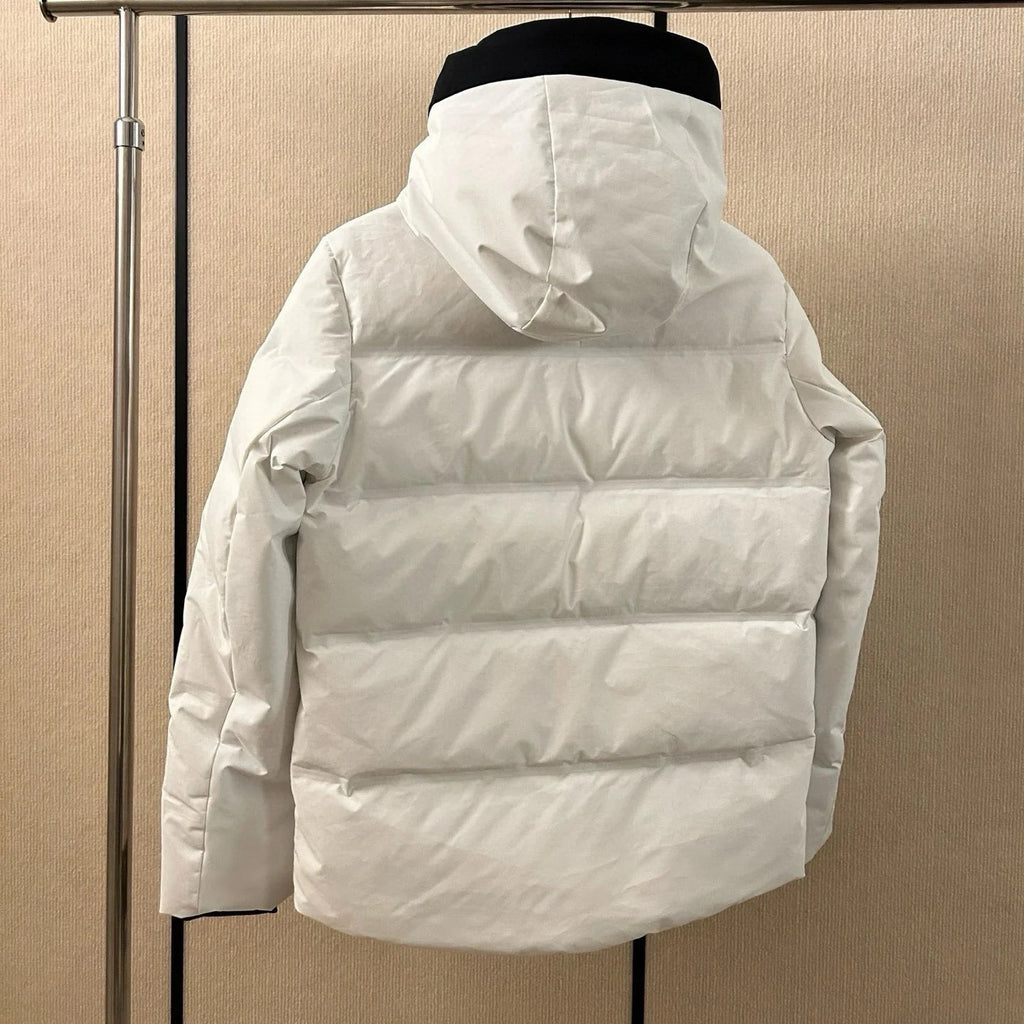 Flix and Ponyo Men's/Women's Waterproof Hooded Duck Down Puffer Jacket for Winter Outdoor Sports Unisex