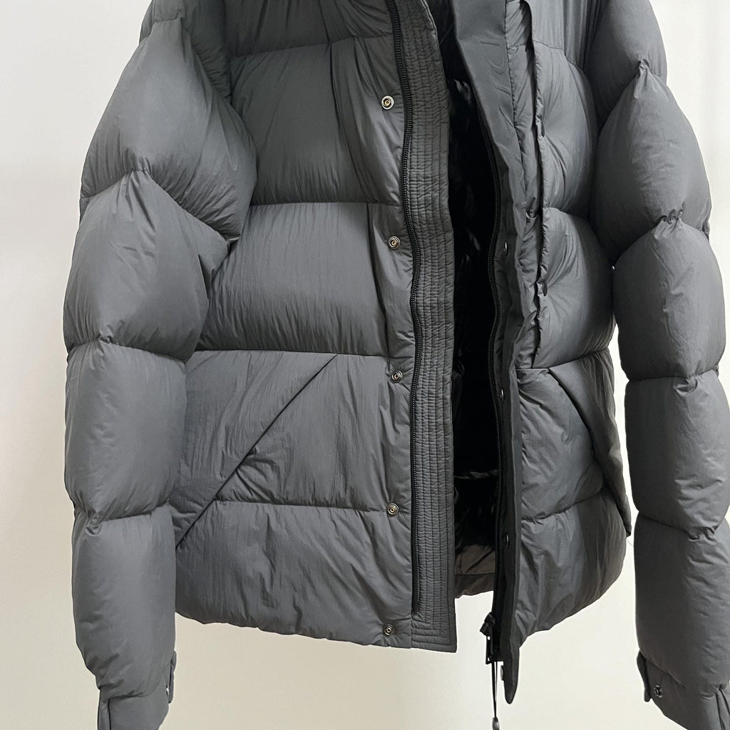 Goose Down Jacket Coat Warm Black Dark Color Unisex Hooded 850FP Toasty Cozy Soft Downy Lightweight model 2319