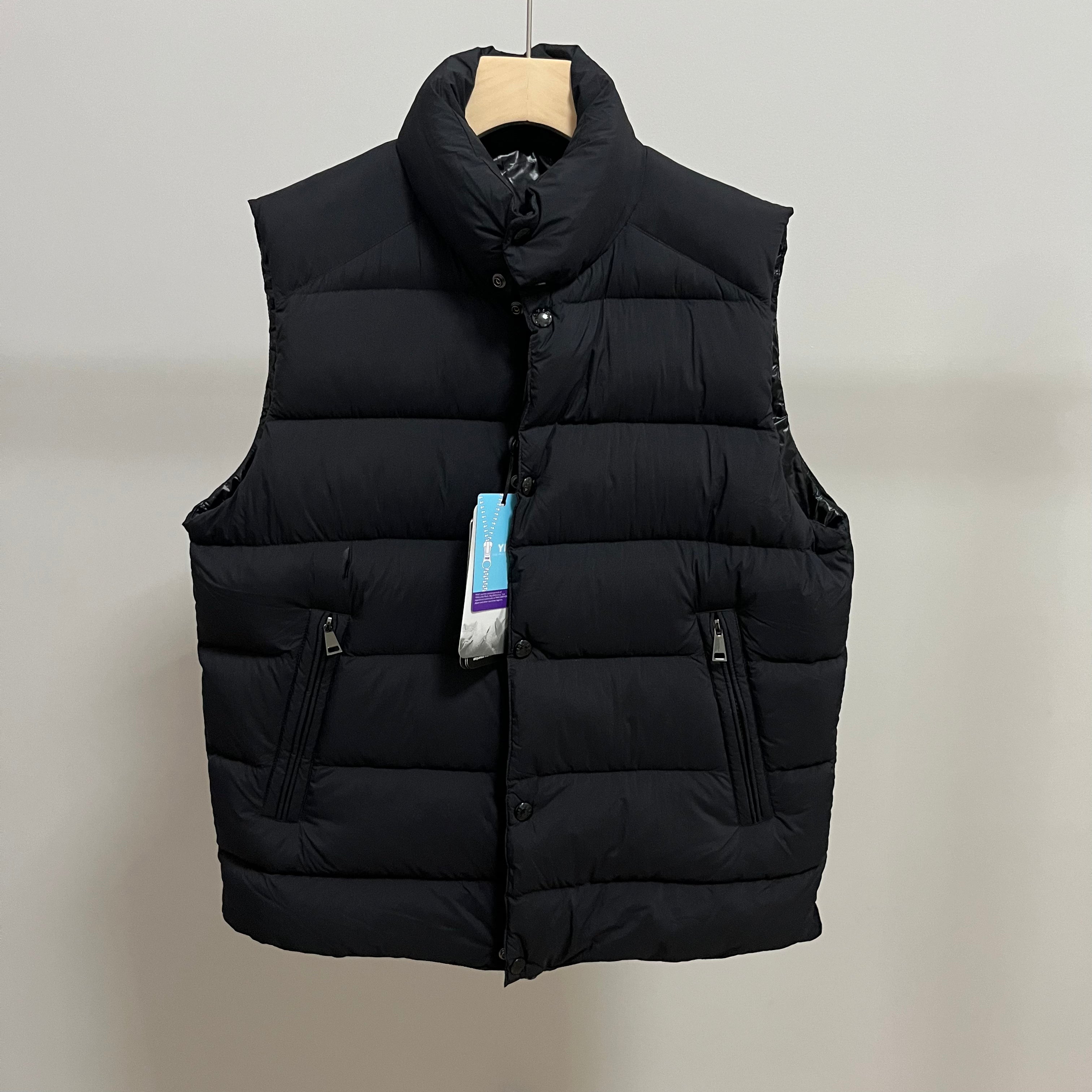 Goose Down Vest Jacket Puffy Vest Flulffy Warm Easy Clean Unisex 850FP model 1927