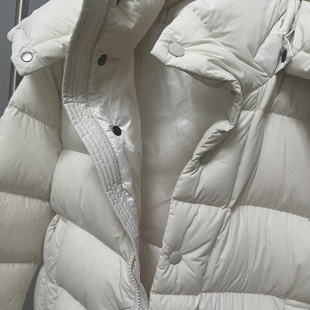 Goose Down Jacket Puffy Fluffy Warm Woman Easy Clean With Hood Lightweight 850FP model 3017