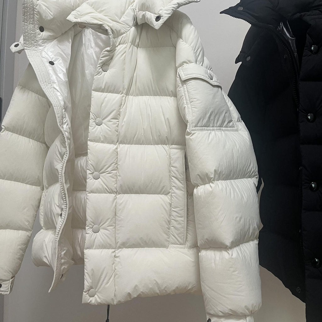 Goose Down Jacket Puffy Fluffy Warm Woman Easy Clean With Hood Lightweight 850FP model 3017