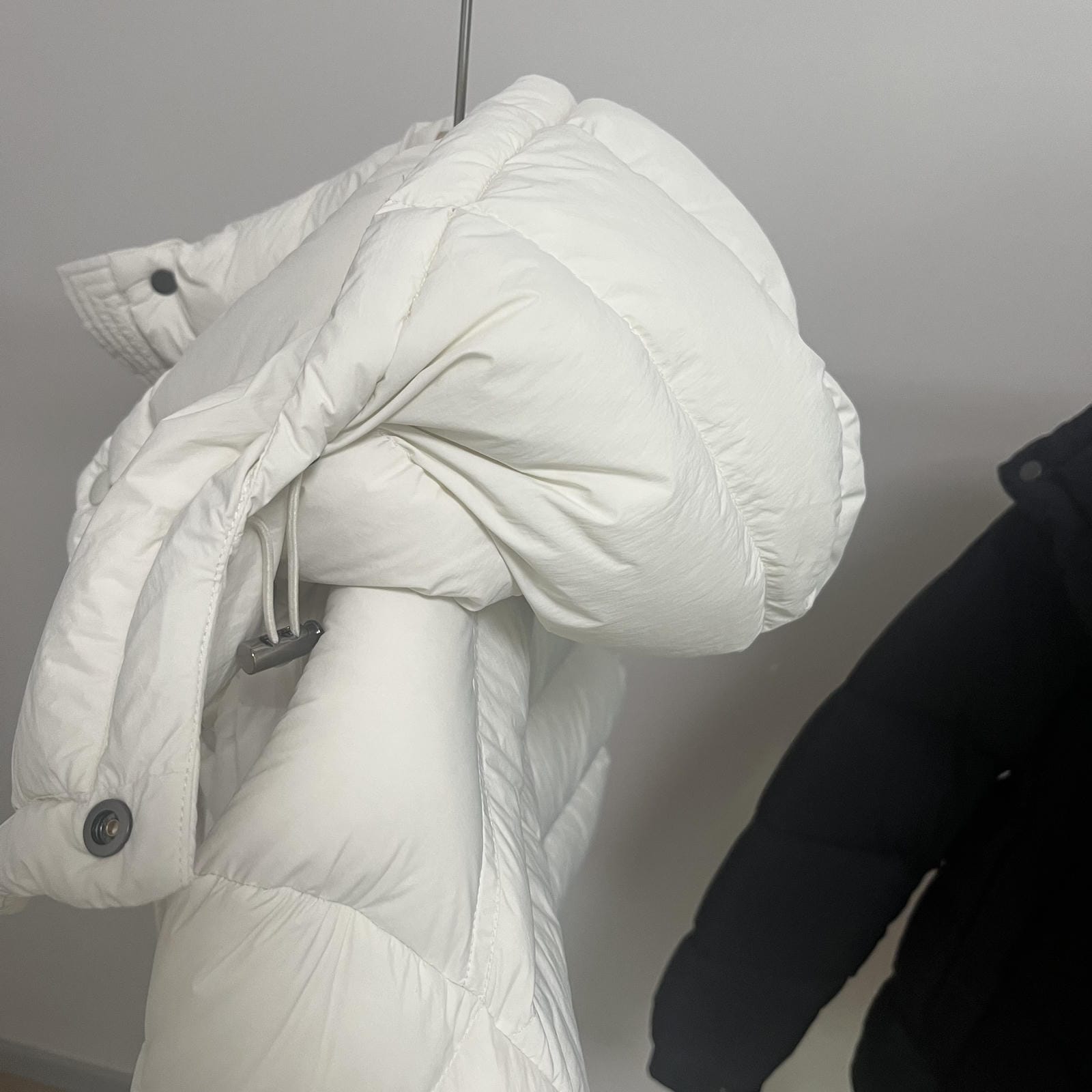 Goose Down Jacket Puffy Fluffy Warm Woman Easy Clean With Hood Lightweight 850FP model 3017