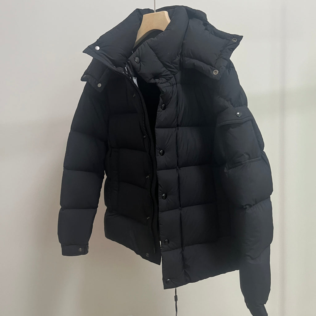 Goose Down Jacket Puffy Fluffy Warm Unisex Woman Man Easy Clean With Hood Lightweight 850FP model 3017