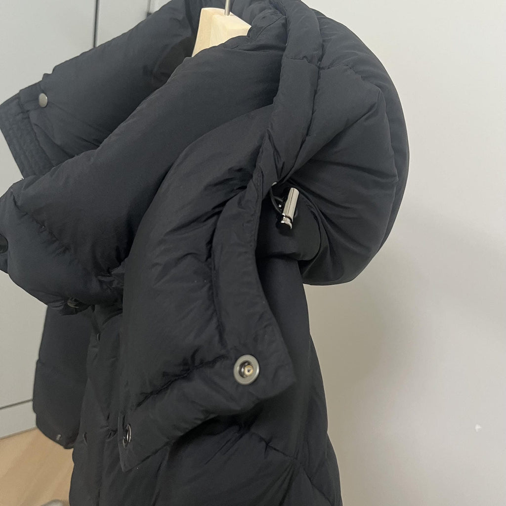 Goose Down Jacket Puffy Fluffy Warm Woman Easy Clean With Hood Lightweight 850FP model 3017