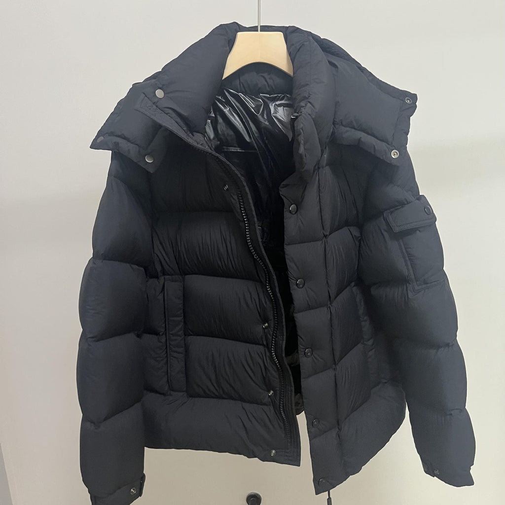 Goose Down Jacket Puffy Fluffy Warm Woman Easy Clean With Hood Lightweight 850FP model 3017